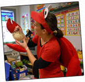 Miss Annie dressed as a crab